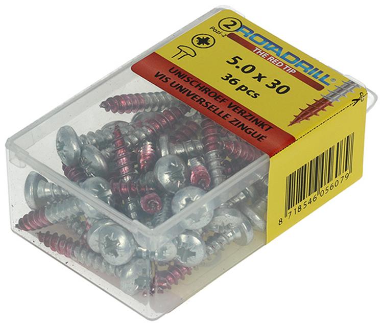 Rotadrill 1039834 - vite universale ck pzd vz 5.0x30mm (36) | 6 pezzi