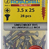 Rotadrill 1039871 - universeelschroef lk pzd rvs-a2 3.5x25mm (28) | 6 stuks
