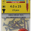 Rotadrill 1039872 - universeelschroef lk pzd rvs-a2 4.0x25mm (23) | 6 stuks