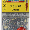 Rotadrill 1039896 - hardhoutschroef zelfb.sppls.rvs t15 3.5x20mm (70) | 6 stuks