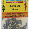 Rotadrill 1039879 - vite universale ottone lk pzd 3.0x20mm (37) | 6 pezzi
