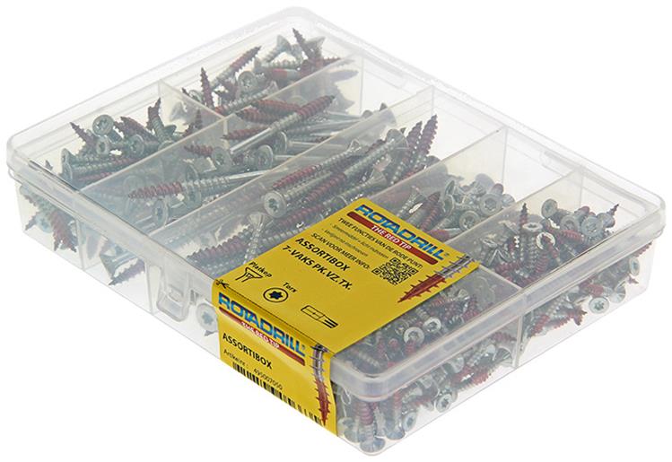 Rotadrill 1040046 - caja surtida 7 compartimentos vkvz.tx. | 4 piezas