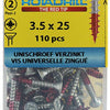 Rotadrill 1039795 - vite universale vk pzd vz 3,5x25mm (110) | 6 pezzi