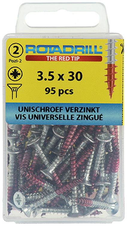 Rotadrill 1039796 - vite universale vk pzd vz 3,5x30mm (95) | 6 pezzi