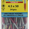 Rotadrill 1039804 - vite universale vk pzd vz 4,5x50mm (34) | 6 pezzi