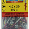 Rotadrill 1039830 - vite universale ck pzd vz 4.0x30mm (60) | 6 pezzi