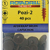 Rotadrill 1039838 - tapa pzd 2 marrón (40) | 6 piezas