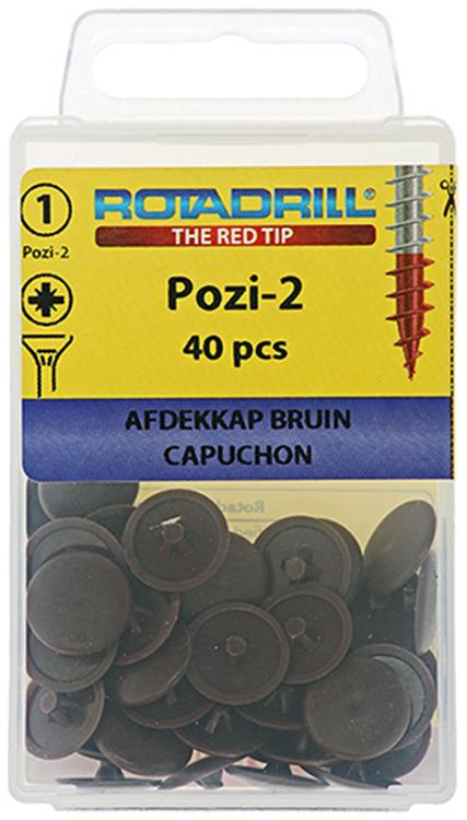 Rotadrill 1039838 - tapa pzd 2 marrón (40) | 6 piezas
