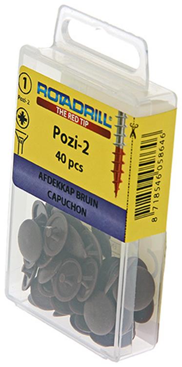Rotadrill 1039838 - tapa pzd 2 marrón (40) | 6 piezas
