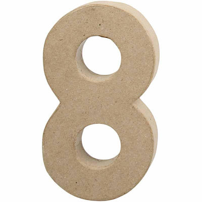 Creativ número de empresa, 8, alto: 20,2 cm, ancho: 11 cm, grosor 2,5 cm, 1 pieza