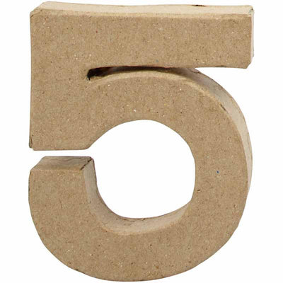 Creativ número de empresa, 5, alto: 10 cm, ancho: 8,5 cm, grosor 1,7 cm, 1 pieza