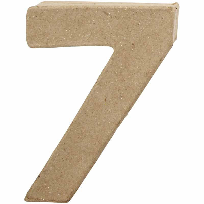 Numero azienda Creativ, 7, h: 10 cm, l: 7,4 cm, spessore 1,7 cm, 1 pezzo