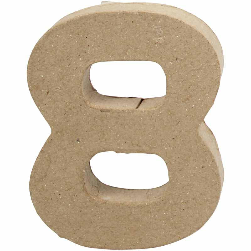 Numero azienda Creativ, 8, h: 10 cm, l: 7,6 cm, spessore 1,7 cm, 1 pezzo