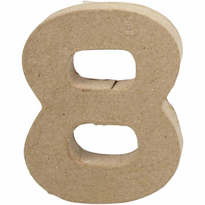 Creativ número de empresa, 8, alto: 10 cm, ancho: 7,6 cm, grosor 1,7 cm, 1 pieza