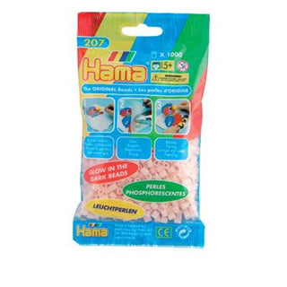 Hama String Beads Salmon Pink in the Dark (056), 1000st.