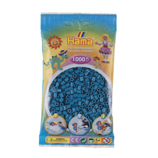 Hama strijkkralen 1000 stuks petroleum blauw | 5 stuks