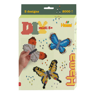 Hama set di perline da stiro farfalle, 2000pz.