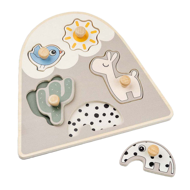 Fatto da Deer Wooden Nick Puzzle Lalee Beige, 5st.