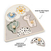 Fatto da Deer Wooden Nick Puzzle Lalee Beige, 5st.