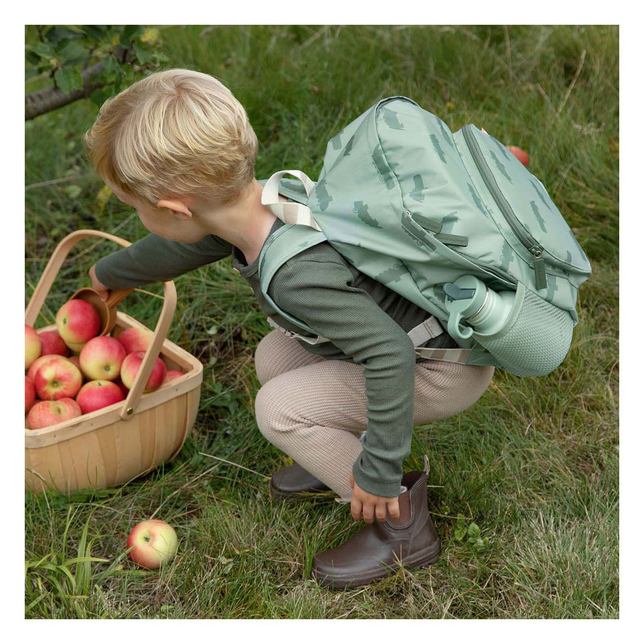 Fatto dallo zaino per bambini di Deer Croco Green 5 L