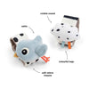 Fatto dal polso di cervo Rattle Happy Clouds Blue, 2st.