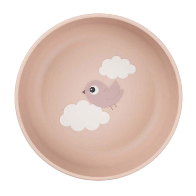 Fatto da ciotola del cibo di cervo Happy nuvole rosa