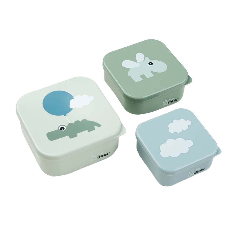 Fatto da Deer Snackbox Happy Clouds Green, 3st.