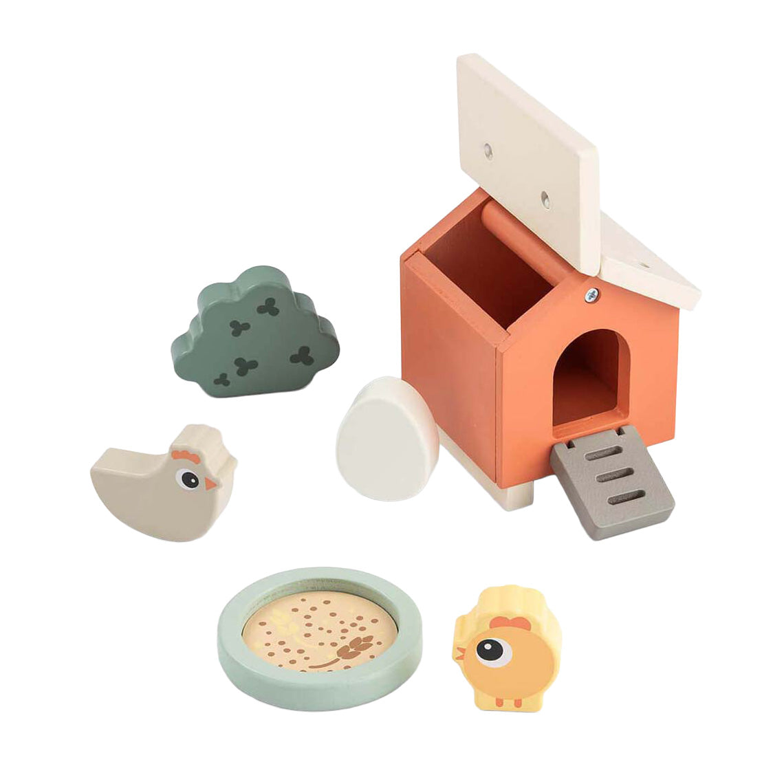 Fatto da Deer Tiny Farm Wooden Play set Clucky