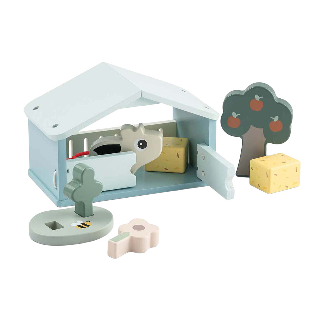 Hecho por ciervos Tiny Farm Wooden Play Set Dotti