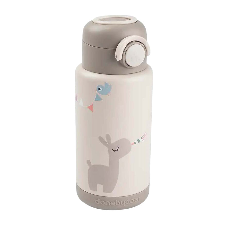 Hecho por la celebración de la botella de bebida aislada de ciervos - beige