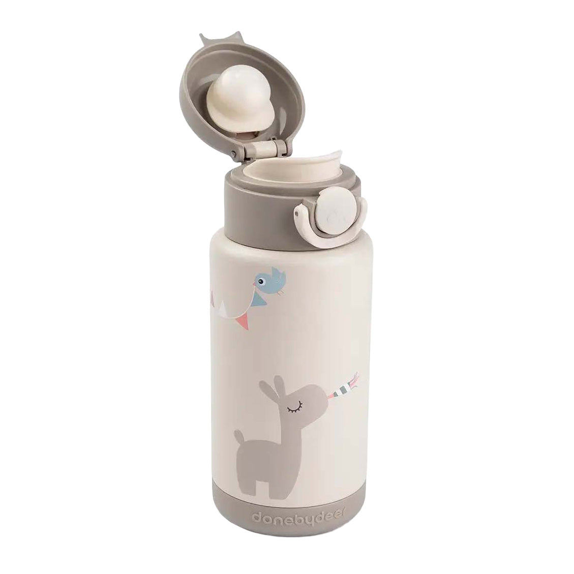 Hecho por la celebración de la botella de bebida aislada de ciervos - beige