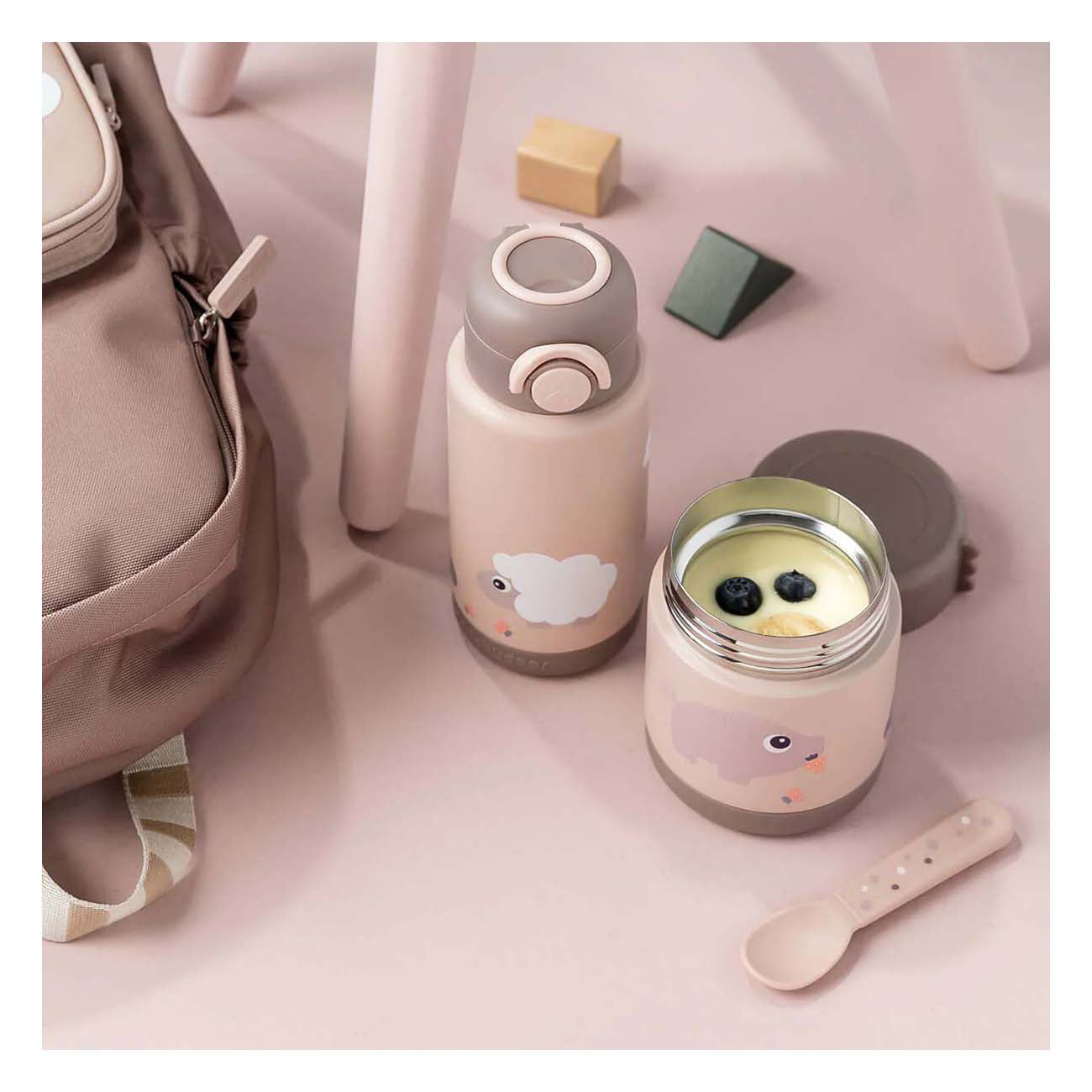 Fatto da Banca alimentare isolata di cervi Tiny Farm - Pink
