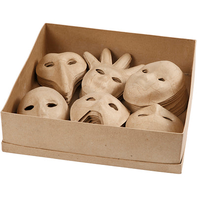 Máscaras de empresa Creativ, h: 12-21 cm, 60 piezas 1 caja
