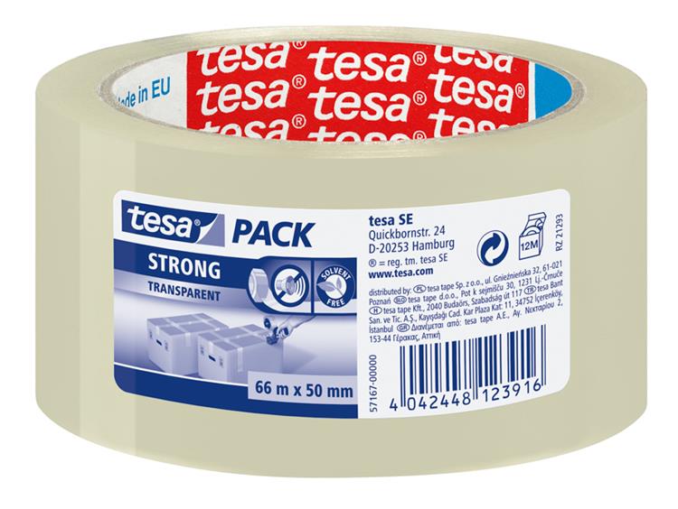 Nastro da imballaggio Tesa 66mx50mm trasp 6pz