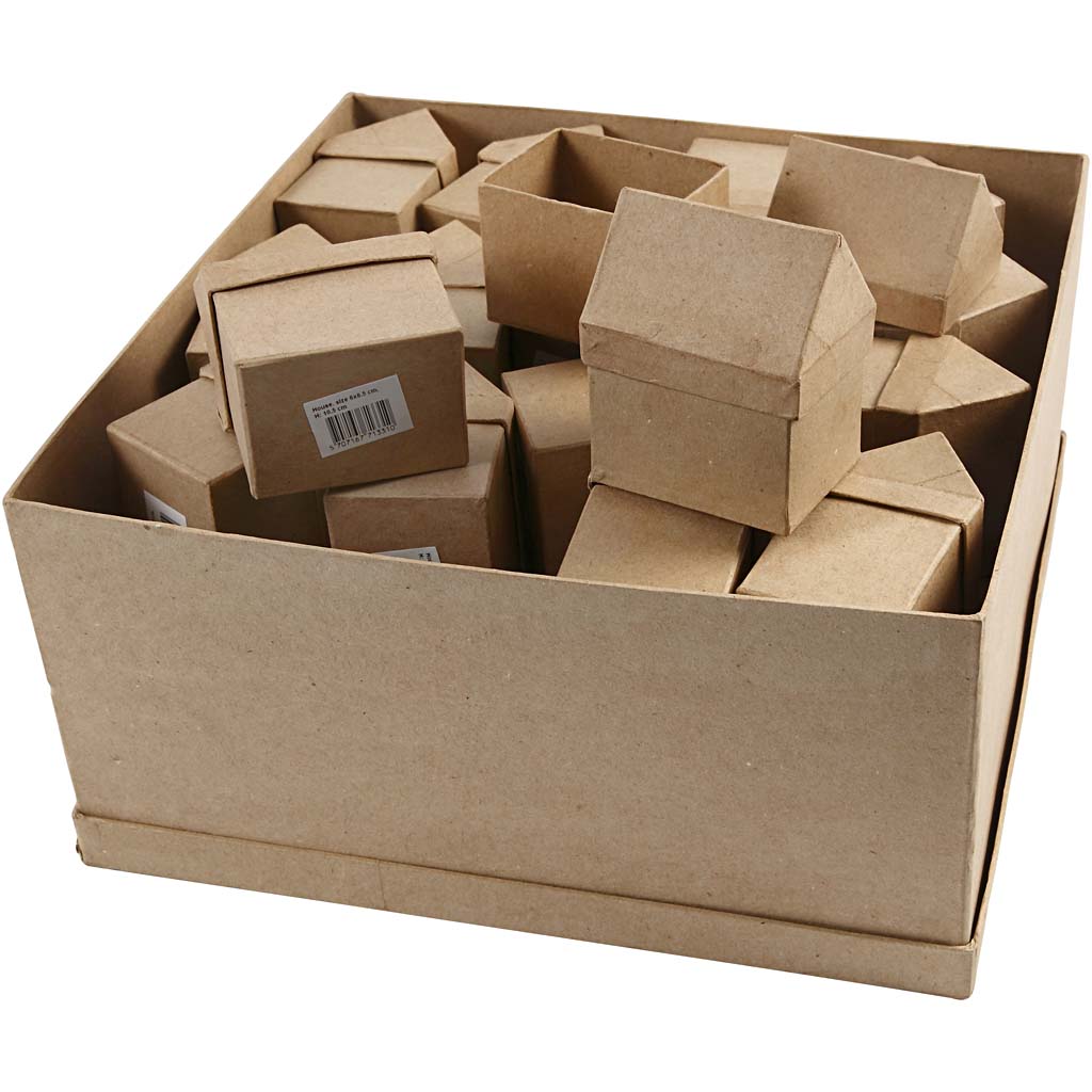 Cajas de almacenamiento de Creativ Company House Paper-Maché, 40th.
