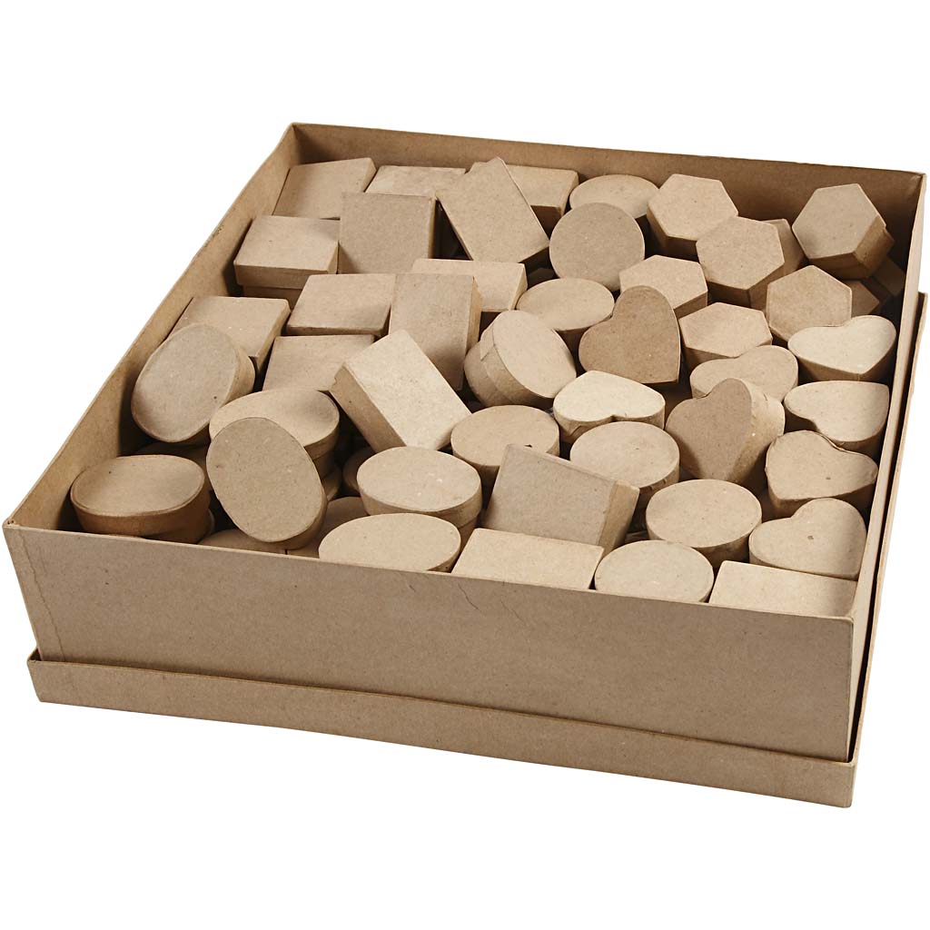 Mini scatole Creative Company, h: 3 cm, p 4-6 cm, 144 pezzi 1 scatola