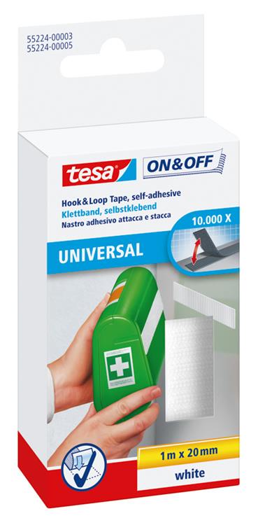 Quantore velcro tesa en blanco autoadhesivo blanco