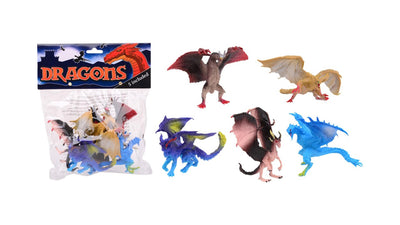 Johntoy john toy dragons en bolsa juego de 5 piezas