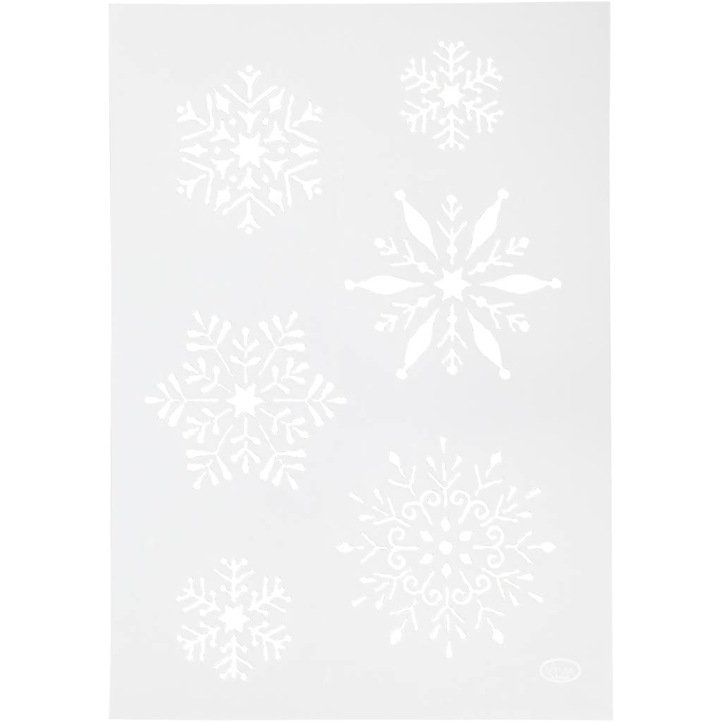 Modello flessibile per decorazioni Viva, fiocco di neve, A4, VEL 210x297 mm, 1 pezzo