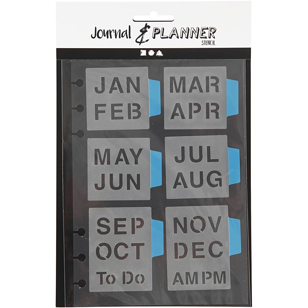 Template, months, sheet 12.5x17.5 cm, 1 sheet