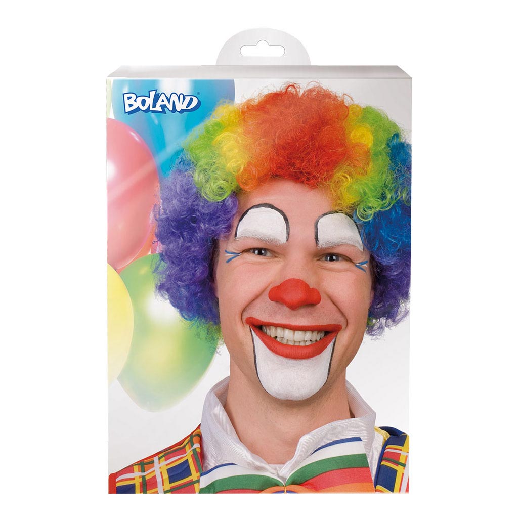 Clown Multi -Color Adultos de Clown Boland