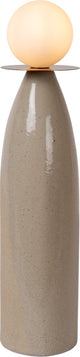 Lucide figaro - tafellamp - ø 12 cm, h 53,5cm - 1xg9 - grijs - japandi