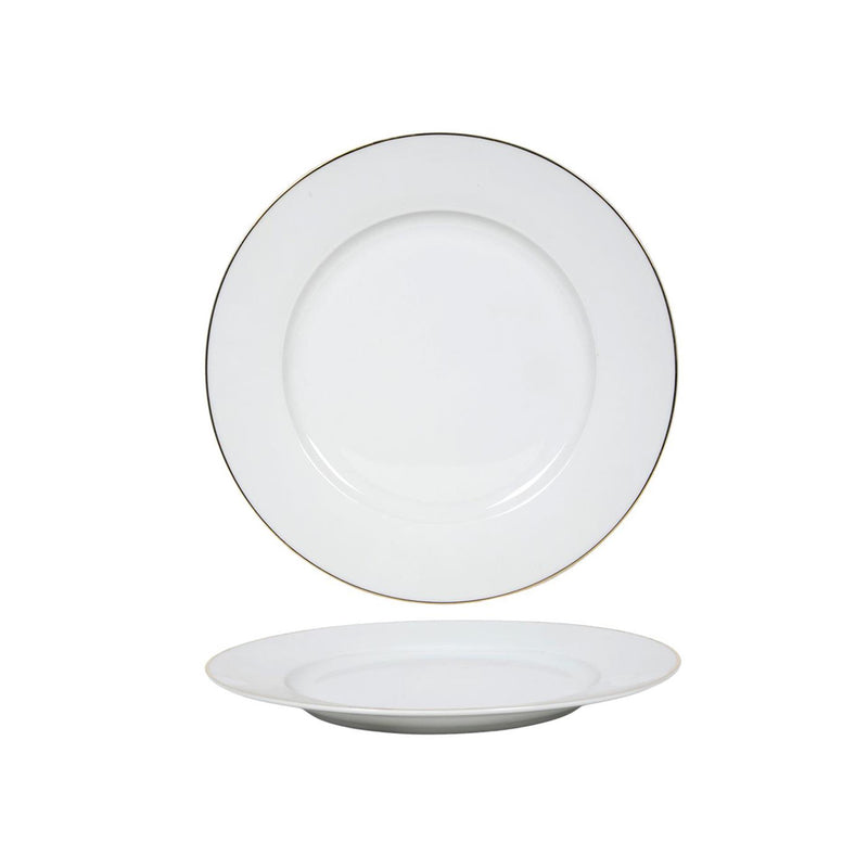 Bord wit goud rand ø27cm doos a 6