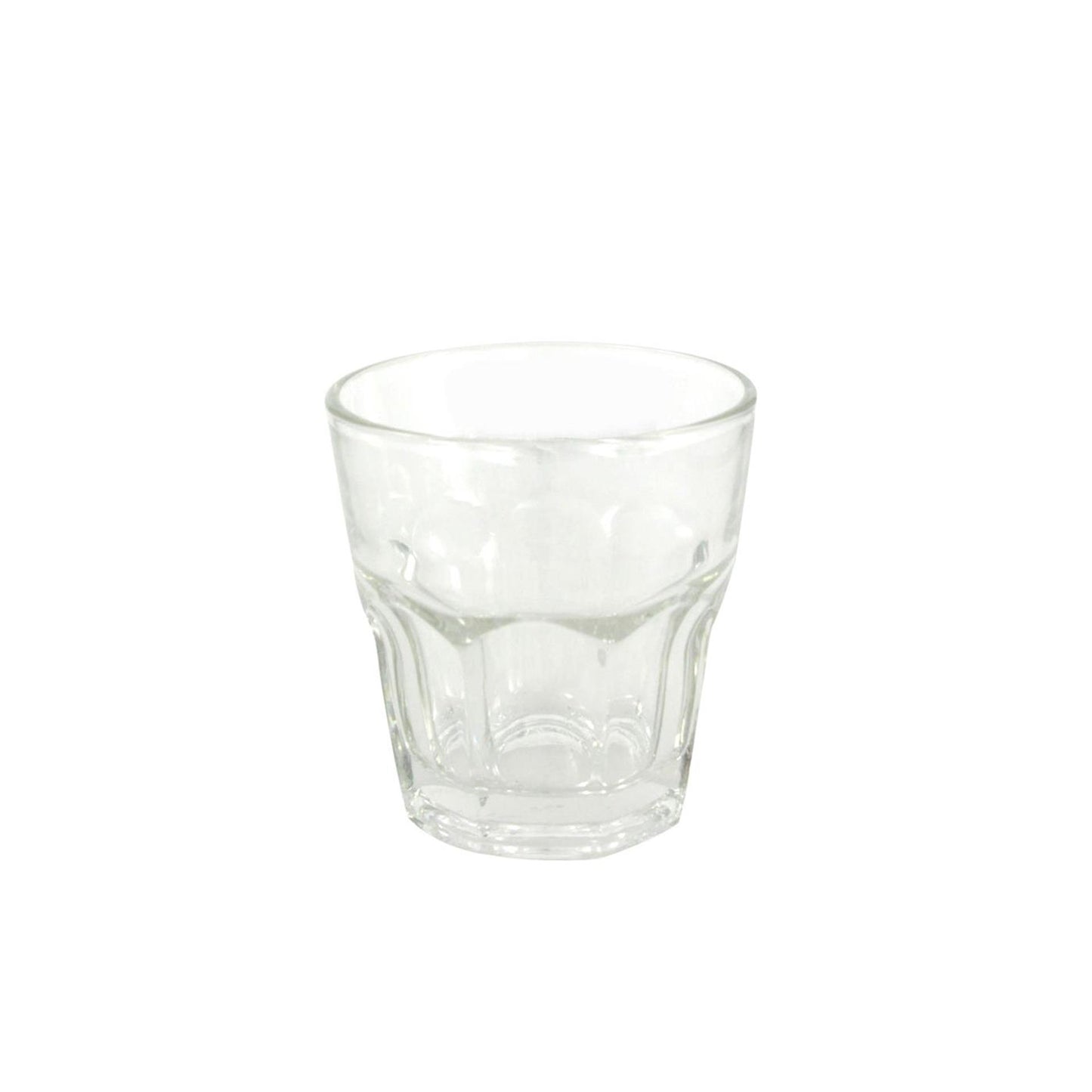 Vaso facetado 8x8,5cm 240ml caja de 6