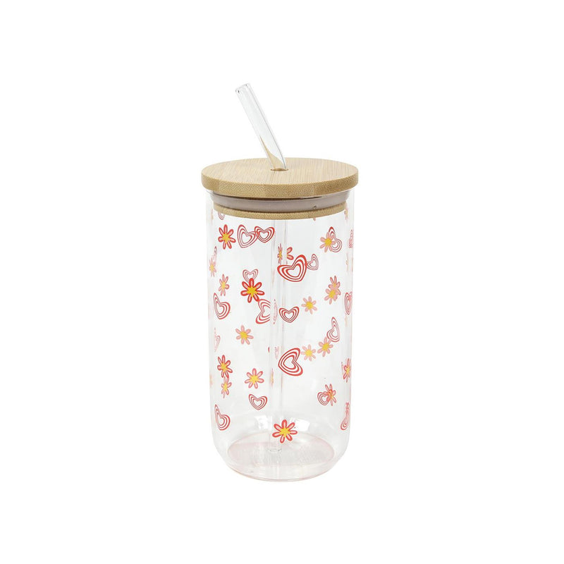 Bicchiere con cannuccia e coperchio 500ml