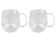 Dubbelwandig glas lines 2-delig dia.7,5x9,3cm
