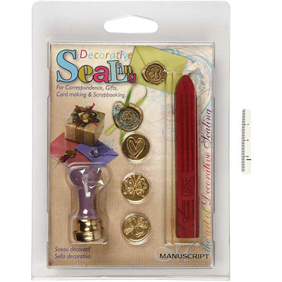 Creative Company Seal Set, Heart, Klaver, Butterfly, D 18 mm, 1 set