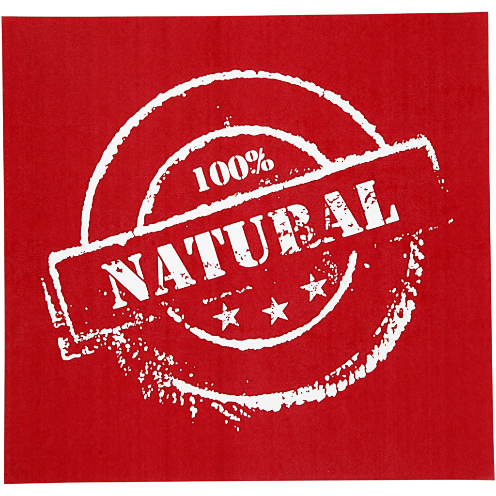 Stencil serigrafico, 100% naturale, foglio 20x22 cm, 1 foglio