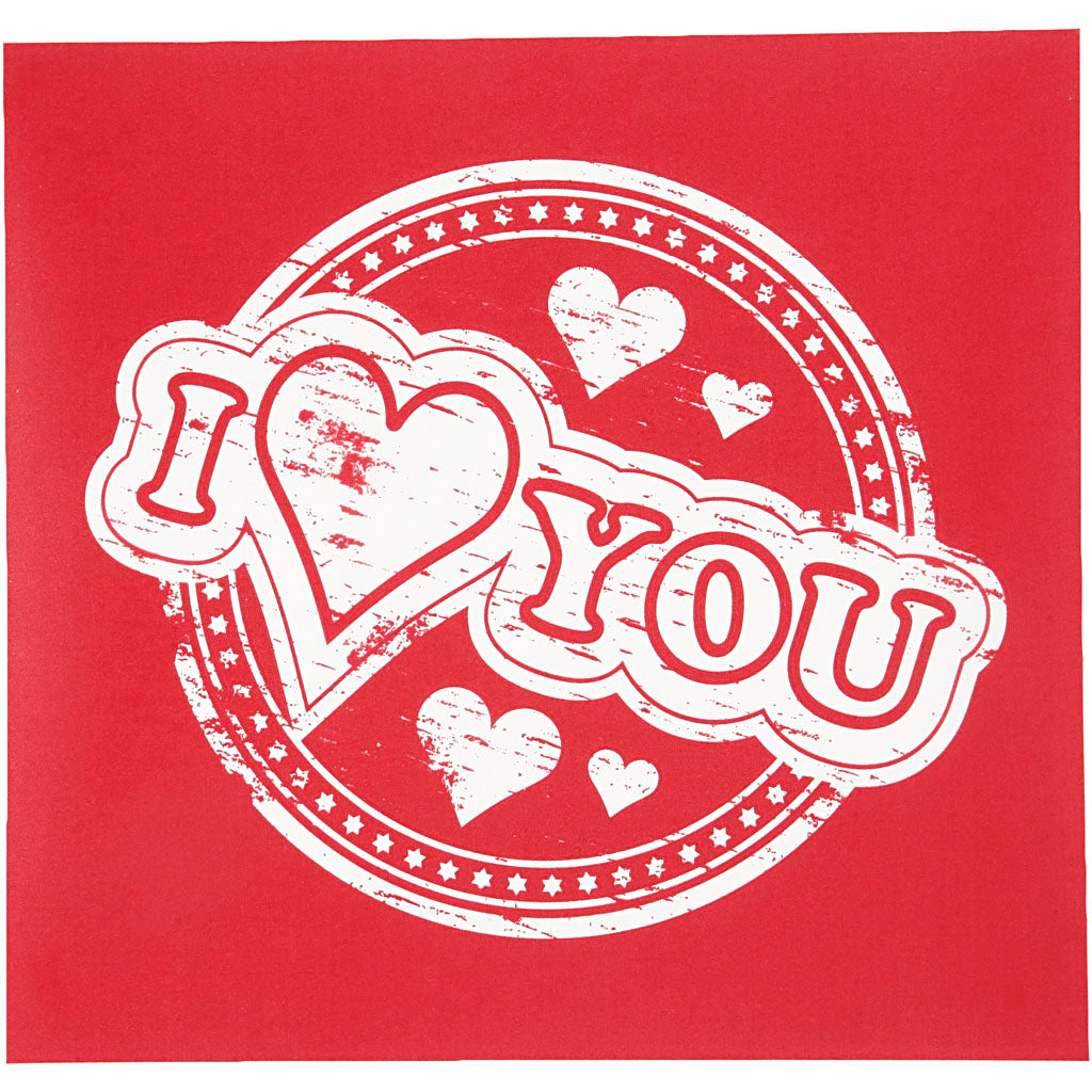 Schermate Stencil, ti amo, VEL 20x22 cm, 1 foglio