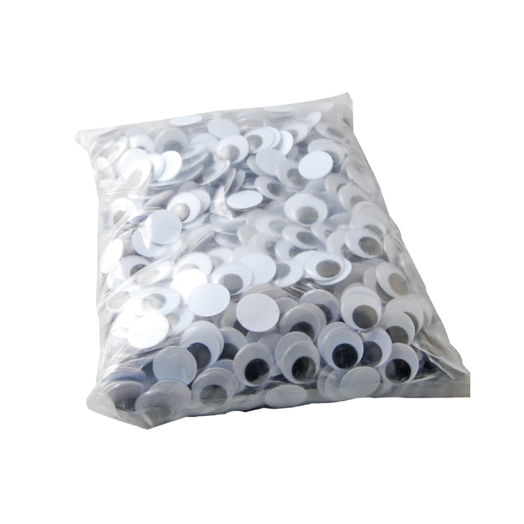 Vaessen creative • wiebeloogjes wit-zwart 30mm 500pcs